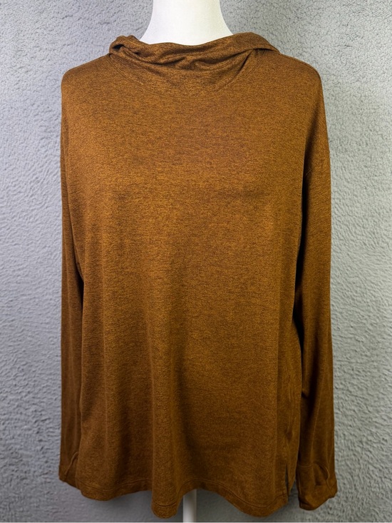 Athleta Sweaters - Athleta Uptempo Hoodie Sweatshirt Womens Medium Brown Long Sleeve Athletic